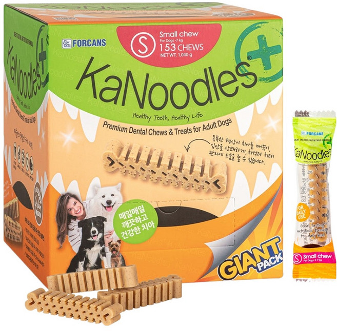 포켄스 강아지 카누들 그레인프리 구강케어 덴탈껌 S, 고구마맛, 1.04kg, 1개