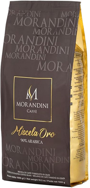 MORANDINI CAFFE Miscela Oro Luxury 奢華金牌精品咖啡豆, 1kg, 1包, 咖啡豆(無研磨)