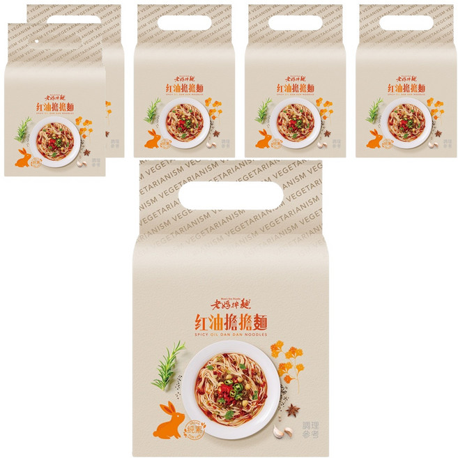老媽拌麵 素食煮藝 紅油擔擔 全素 135g, 18包