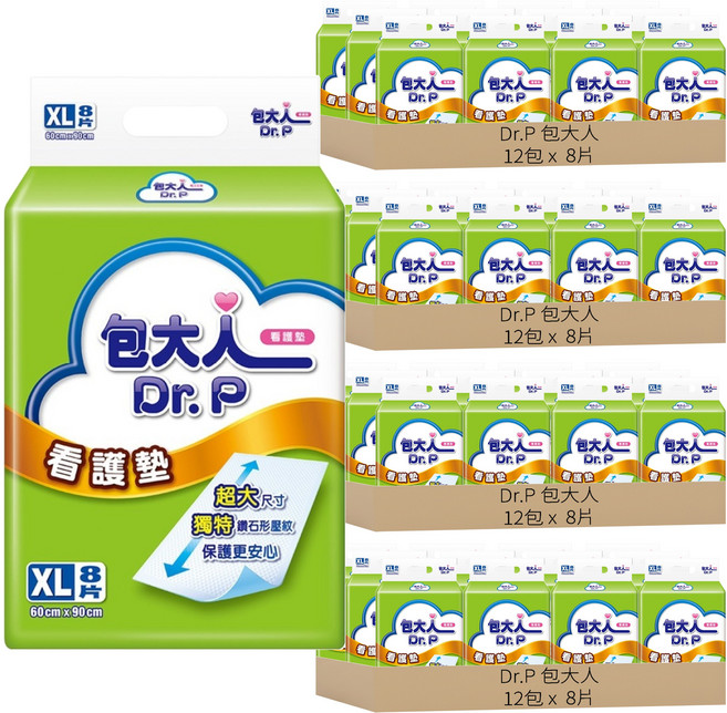 Dr.P 包大人 看護墊, XL, 8片, 48包