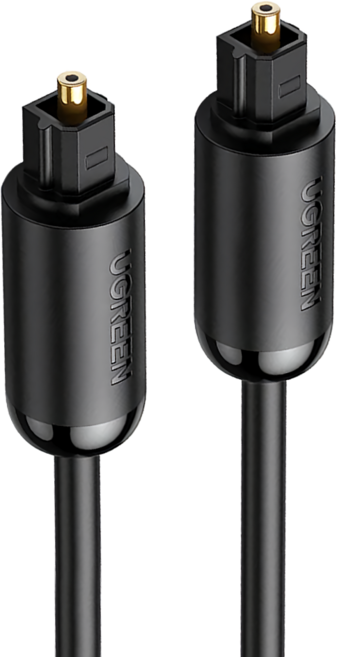 UGREEN 綠聯 Toslink 公對公數字光纖線 AV122, 1m, 黑色, 1條