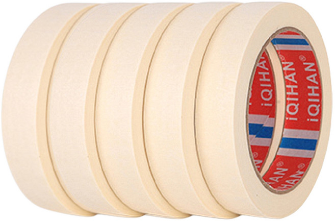 iQIHAN 디파워샵 단색 종이 마스킹 테이프 20mm x 20m, 아이보리, 5개