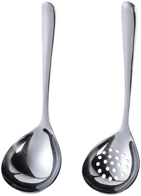 Axis 艾克思 304不鏽鋼加深加大湯網勺, 不鏽鋼色, 2支