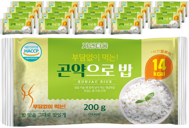 자연다움 곤약으로 밥, 200g, 20개