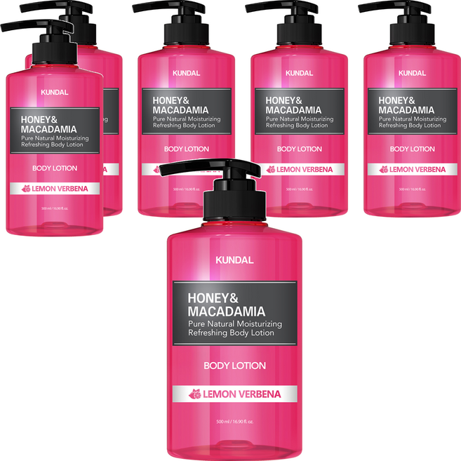 쿤달 퓨어 바디로션 레몬버베나향, 500ml, 6개