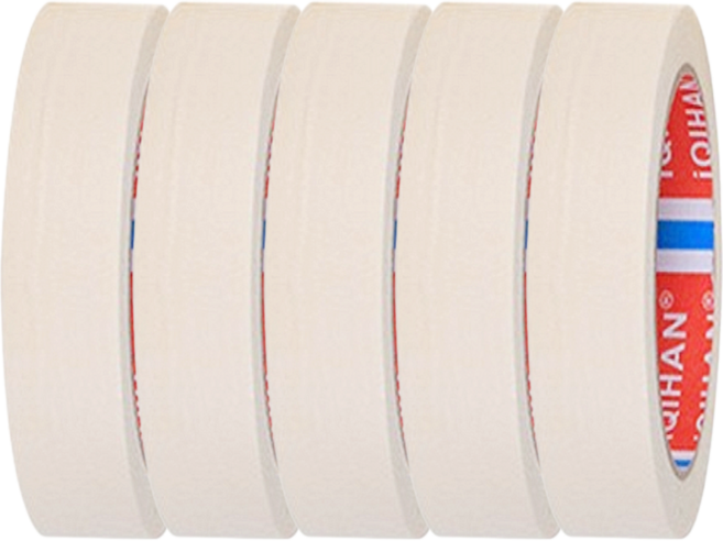 디파워샵 단색 종이 마스킹 테이프 40mm x 20m, 아이보리, 5개