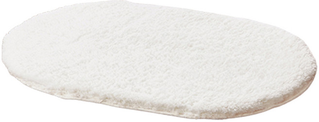 클레어라 심플 원형 화장실 발매트, 아이보리 화이트, 1개