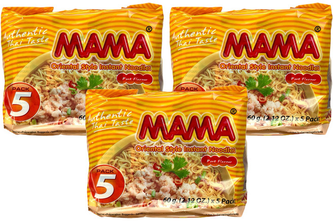 마마 태국라면 포크플레이버 60g, 15개