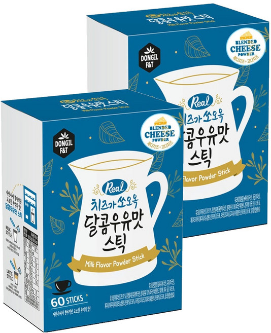 동일에프앤티 치즈가 쏘오옥 달콤우유맛 스틱, 20g, 60개입, 2개