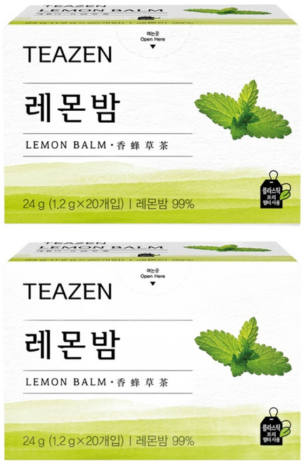 티젠 레몬밤 허브차, 1.2g, 20개입, 2개