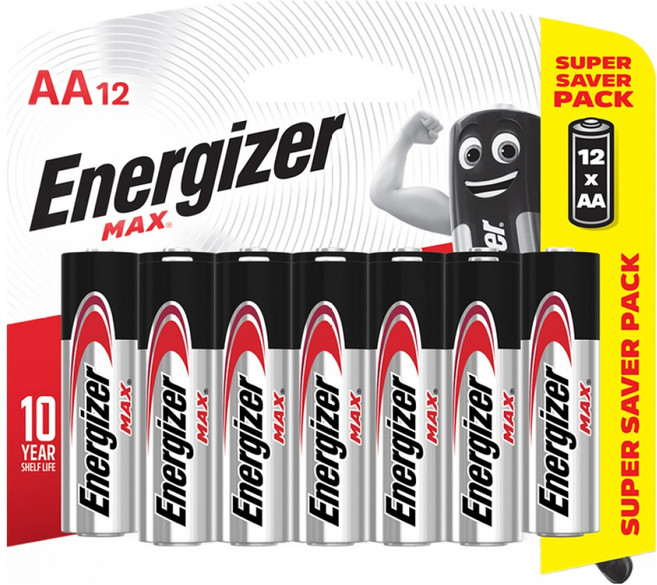 Energizer 勁量 台灣公司貨 鹼性3號電池, 12顆, 1組