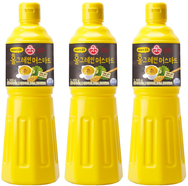 오뚜기 홀그레인머스타드, 1.1kg, 3개