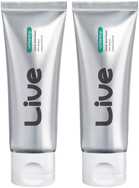 라이브오랄스 라이브 퓨어다이아 미백 치약, 80g, 2개