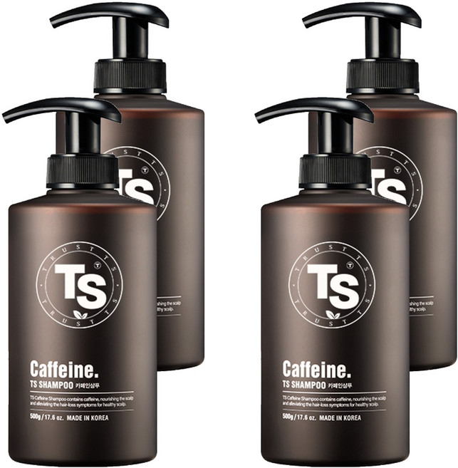 TS 카페인 샴푸, 500g, 4개