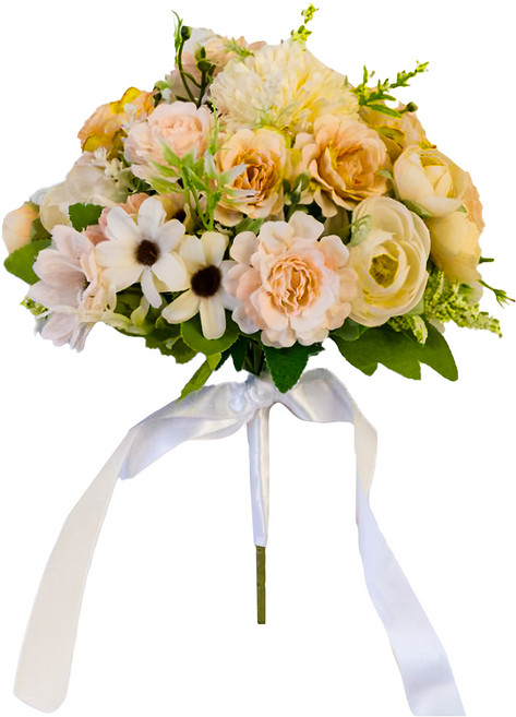 Arti.J Flower 粉嫩色系仿真捧花花束, Peach, 1個