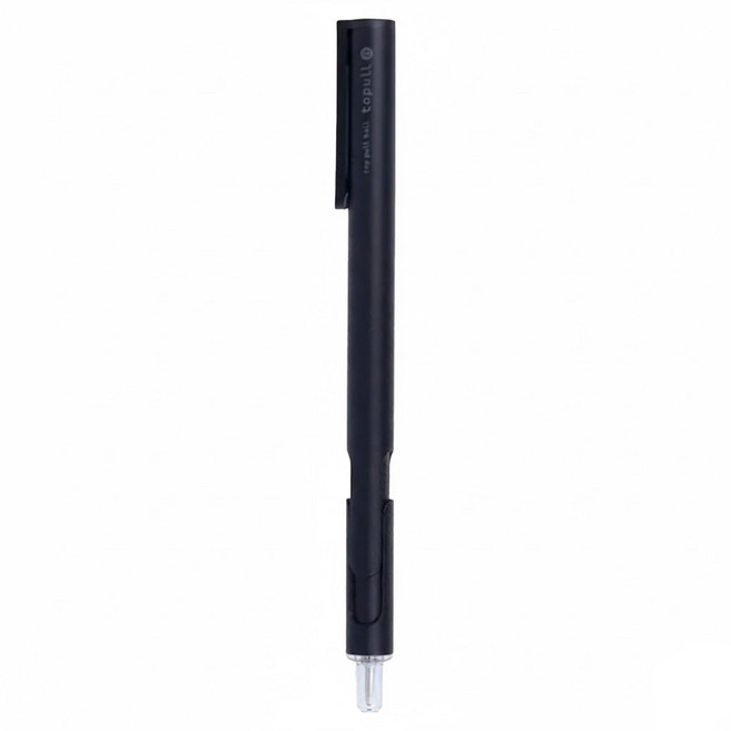 Sun-Star TOPULL B 前按壓原子筆 0.5mm 黑色油性筆, 炭墨黑, 1支