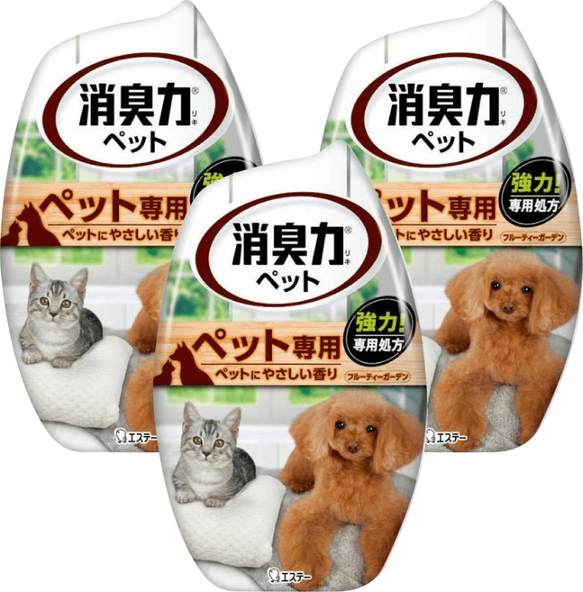 ST 雞仔牌 消臭力 部屋消臭力 花香 除寵物異味, 400ml, 3瓶