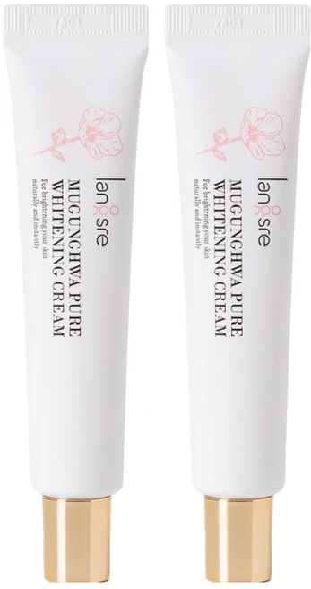 랑스레 무궁화 퓨어 화이트닝 미백톤업 크림 40ml, 혼합색상, 2개 - 쿠팡