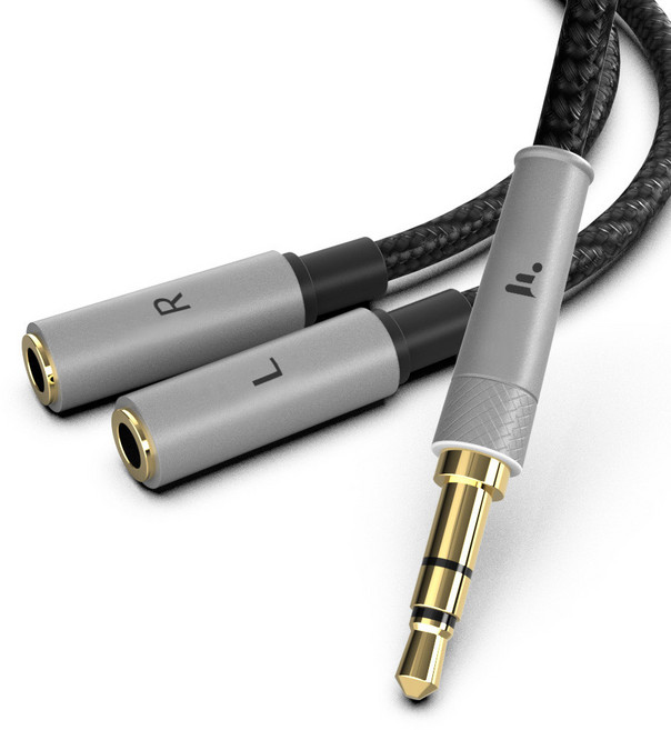 펀디안 스테레오 L / R 완전 분배기 케이블 3.5mm, FD-CYLR02, 혼합색상, 1개