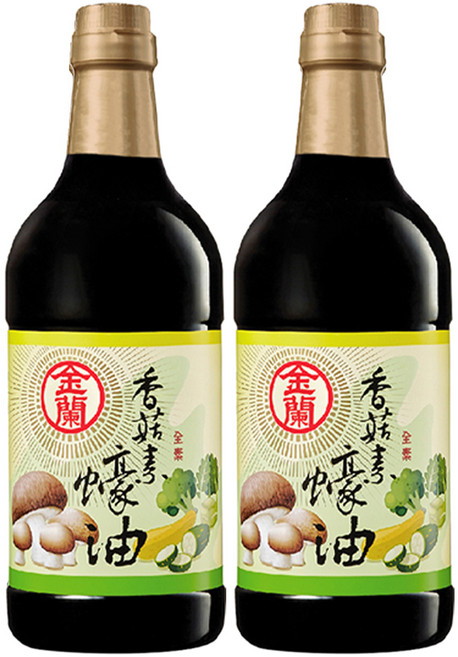 金蘭 香菇素蠔油 嚴選日本香菇精華 葷素不限 適用多種家常料理, 1L, 2瓶