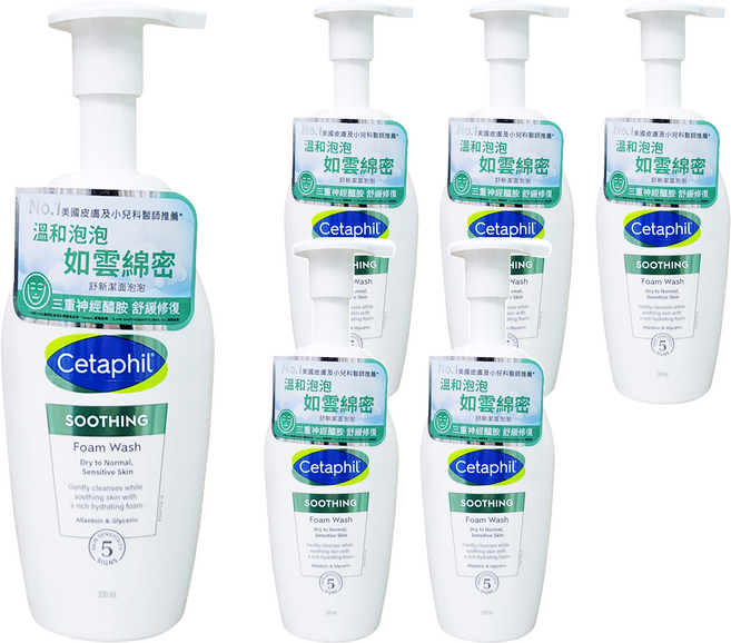 Cetaphil 舒特膚 舒新洗面泡泡, 200ml, 6瓶