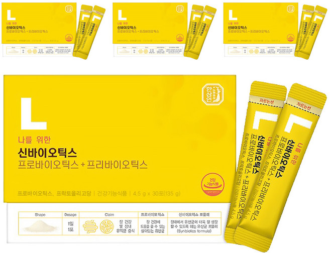 한삼인 나를 위한 신바이오틱스 30p + 쇼핑백, 135g, 4개