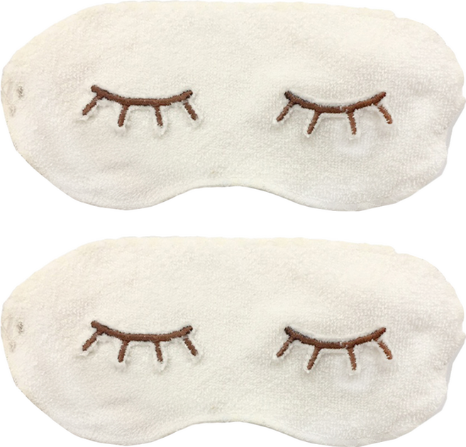 KEYTOSS 詰朵斯 牛奶紗保濕舒壓眼罩 8x19cm 40%牛奶紗/40%棉紗/20%聚酯纖維, 1入, 2個