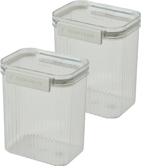 한샘 클리어 푸드컨테이너 1.3L, 2개, 단품