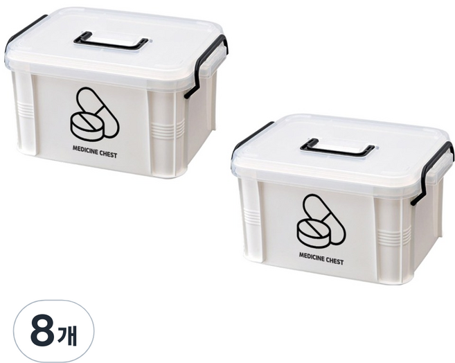 엠리빙 다용도 약통 정리함 S, 8개