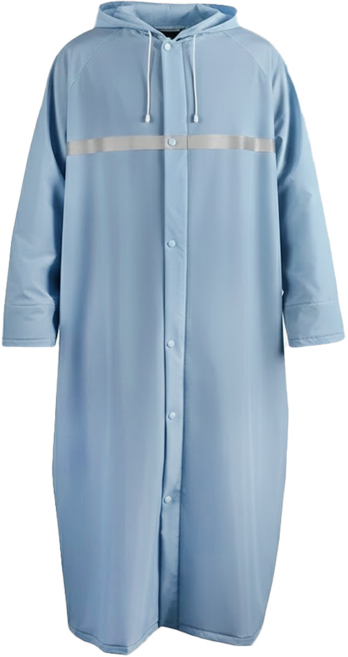 SHANGSHUO 一件式PVC防護雨衣, 普魯士藍