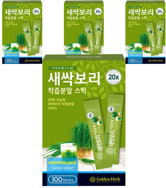 Golden Herb 大麥芽汁沖泡粉隨身包, 100g, 4盒