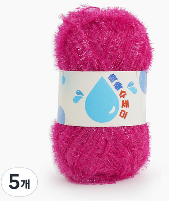 쎄비 촉촉 수세미실, 핫핑크, 5개