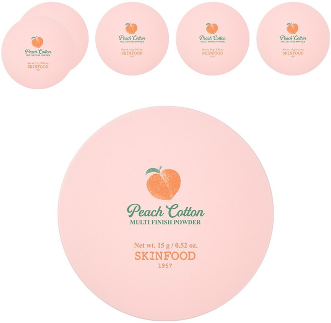 스킨푸드 피치뽀송 멀티 피니시 파우더 15g, 6개