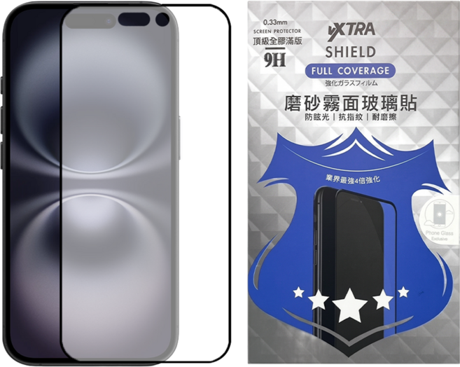 vXTRA 飛創 全膠貼合 霧面滿版9H鋼化玻璃貼 6.1吋, 1個