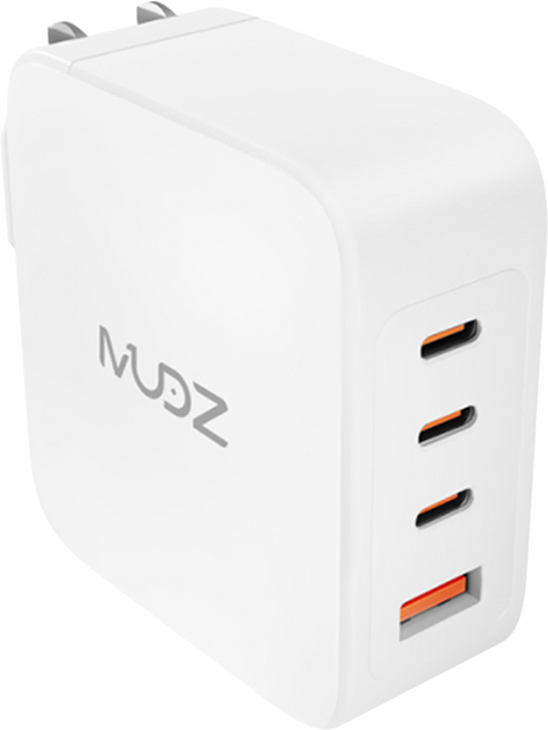 MUDZ NanoBoost 100W 4孔 充電器 PD 快充 氮化鎵 白色 1入 1年保固