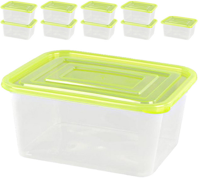 쿡앤락 보관 사각 용기 세트 5000ml, 10개, 5L