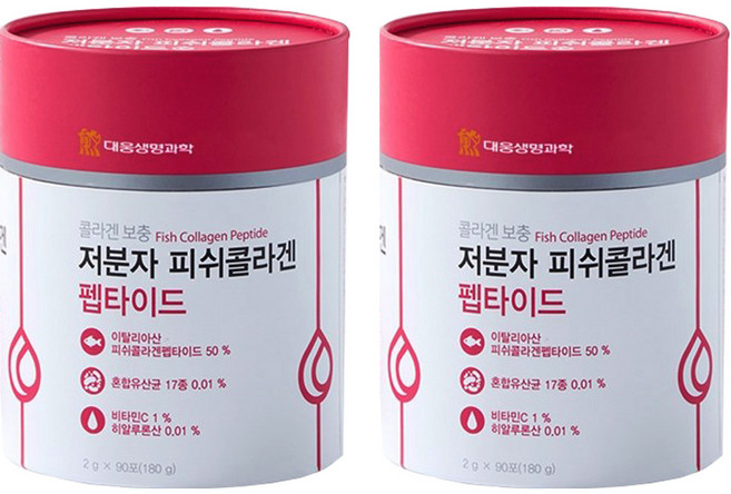 대웅생명과학 저분자 피쉬 콜라겐 펩타이드, 180g, 2개