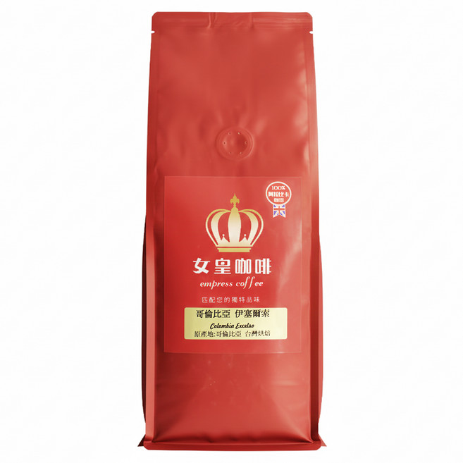 女皇咖啡 哥倫比亞 依塞爾索 阿拉比卡咖啡豆 全豆, 454g, 1個