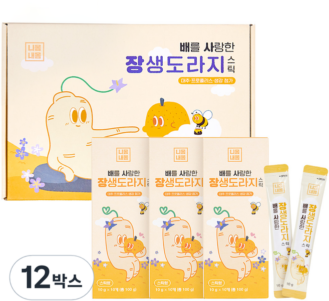 니몸내몸 배를 사랑한 장생도라지 스틱 건강즙, 10g, 360개입
