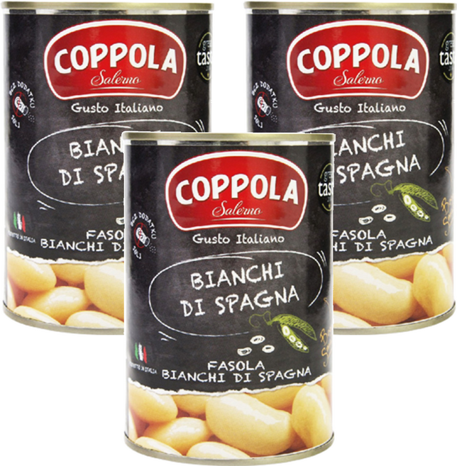 COPPOLA 柯波拉 義大利天然焗豆, 400g, 3罐