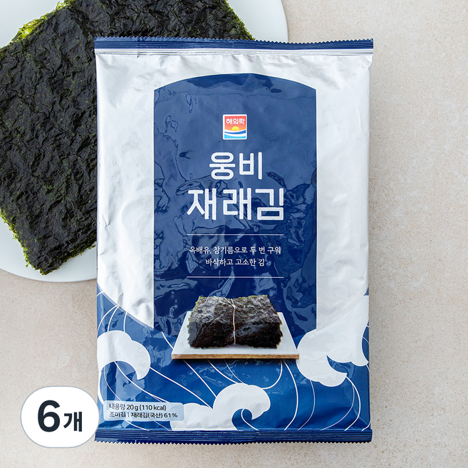 해의락 웅비 재래김, 20g, 6개, 1개입