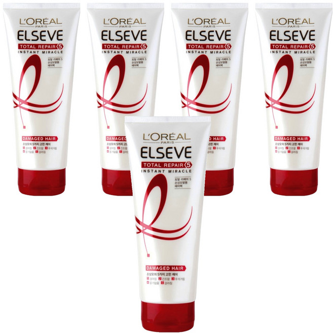 로레알파리 엘세브 토탈 리페어 5 인스턴트 미라클 헤어팩, 170ml, 5개