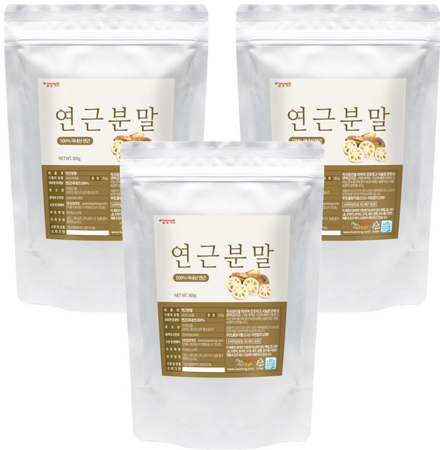 갑당약초 연근 가루, 300g, 3개