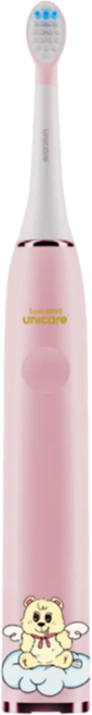 台灣 unicare unibear聲波氣旋兒童電動牙刷 2.3 x 2.2 x 15.1cm, uni-303P, 粉色, 1個