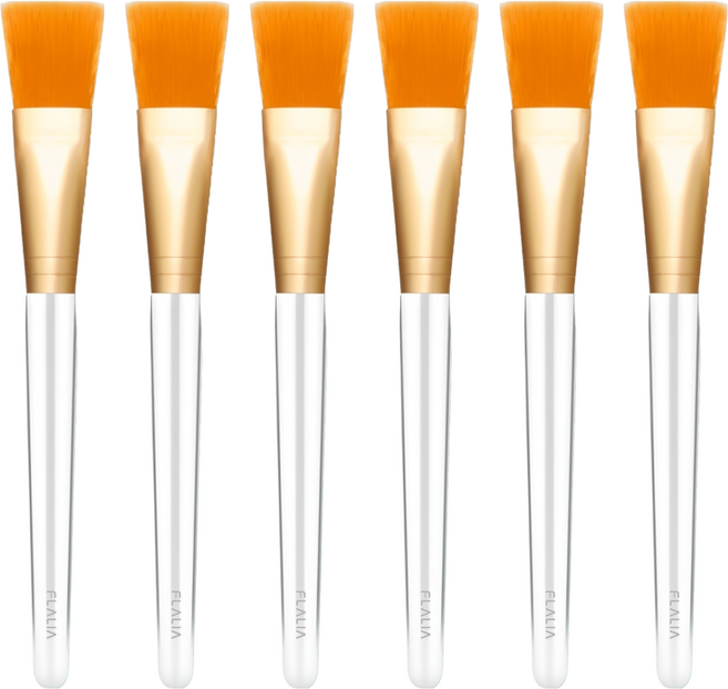 플라리아 골드 팩 브러쉬, 혼합 색상, 6개