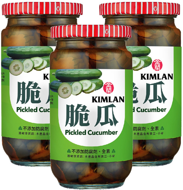 KIMLAN 金蘭 脆瓜, 396g, 3罐