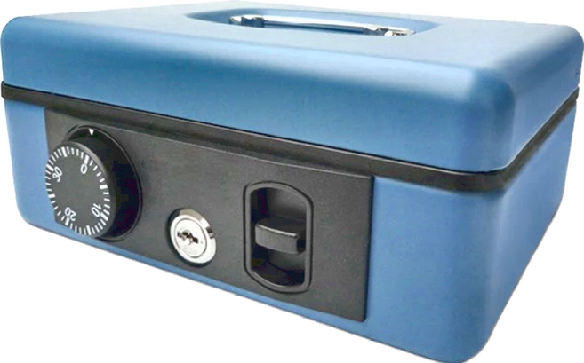 KINCOO 台灣金庫王 Patriot 愛國者 手提現金箱 PS-2308 195 x 170 x 85mm, 藍色