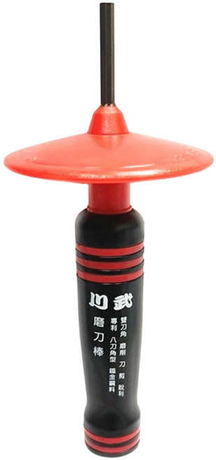 東久 磨刀棒 八角型, 黑色 + 紅色, 1支