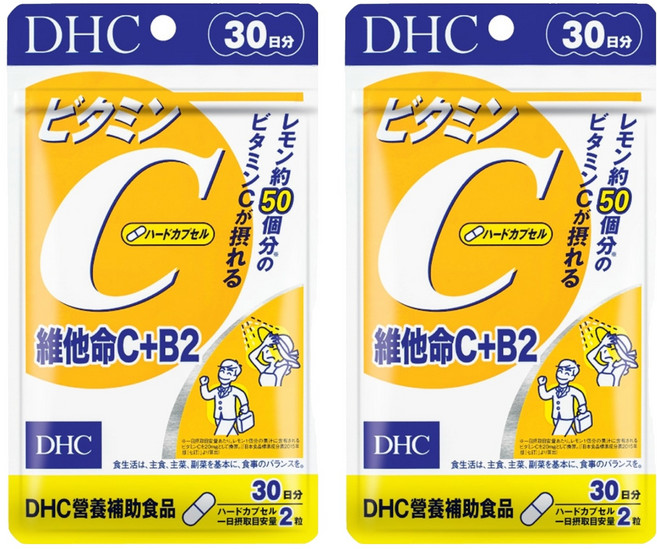 DHC 台灣公司貨 維他命C + B2 30日份, 60顆, 578mg, 2包