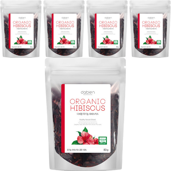 다비앙 유기농 히비스커스차 리필, 80g, 5개, 1개입